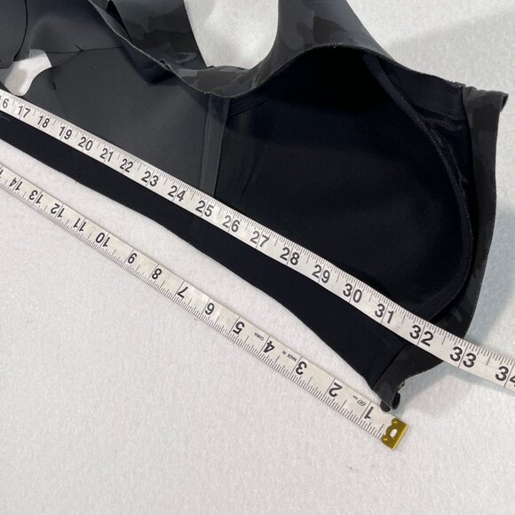 Lululemon 38D Enlite Bra Zip Front Sports Bra Camo Black High Support Wireless - Picture 14 of 16